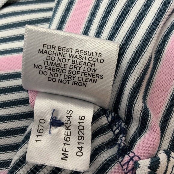 Peter Millar‎ Summer Comfort Men's Large Striped Short Sleeve Golf Polo Flaw - Picture 11 of 14